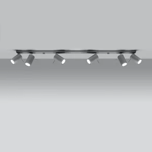 Stropna svetilka RING 6L siva (118x6x16cm)