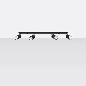 Stropna svetilka NERO 4 črna/krom (81x5x18cm)