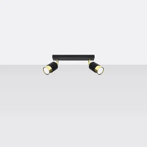 Stropna svetilka NERO 2 črna/zlata (30x5x18cm)