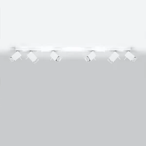 Stropna svetilka MERIDA 6L bela (118x6x16cm)
