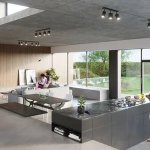 Stropna svetilka MERIDA 2 črna (30x6x16cm)