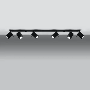 Stropna svetilka MERIDA 6L črna (118x6x16cm)
