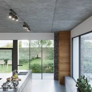 Stropna svetilka MERIDA 6L črna (118x6x16cm)