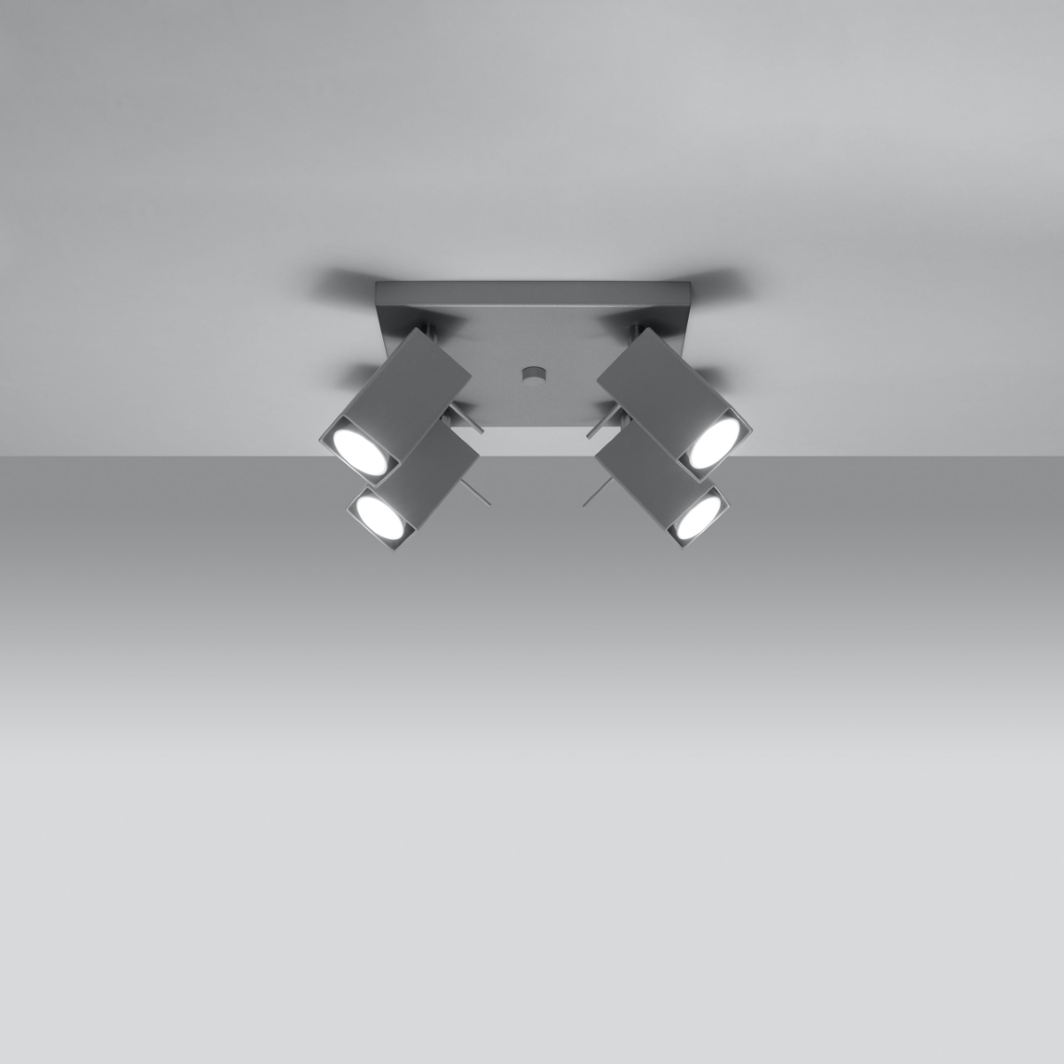 Stropna svetilka MERIDA 4 siva (25x25x16cm)