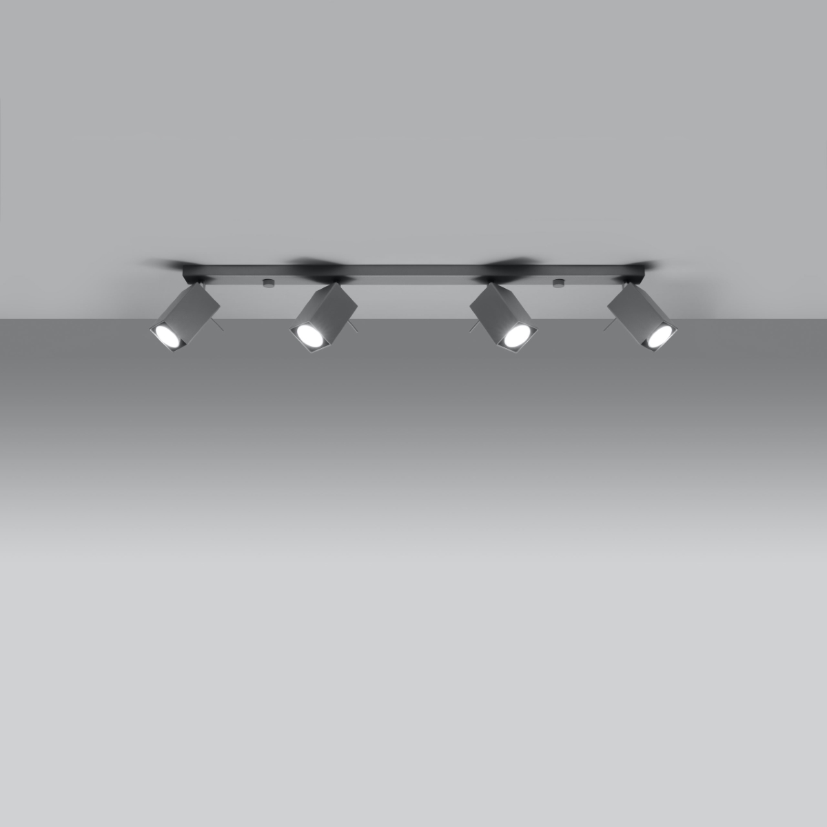 Stropna svetilka MERIDA 4L siva (80x6x16cm)