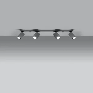 Stropna svetilka MERIDA 4L siva (80x6x16cm)