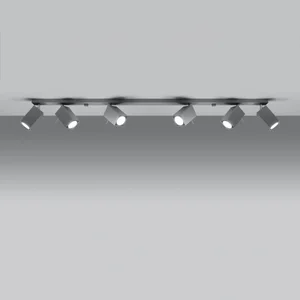 Stropna svetilka MERIDA 6L siva (118x6x16cm)