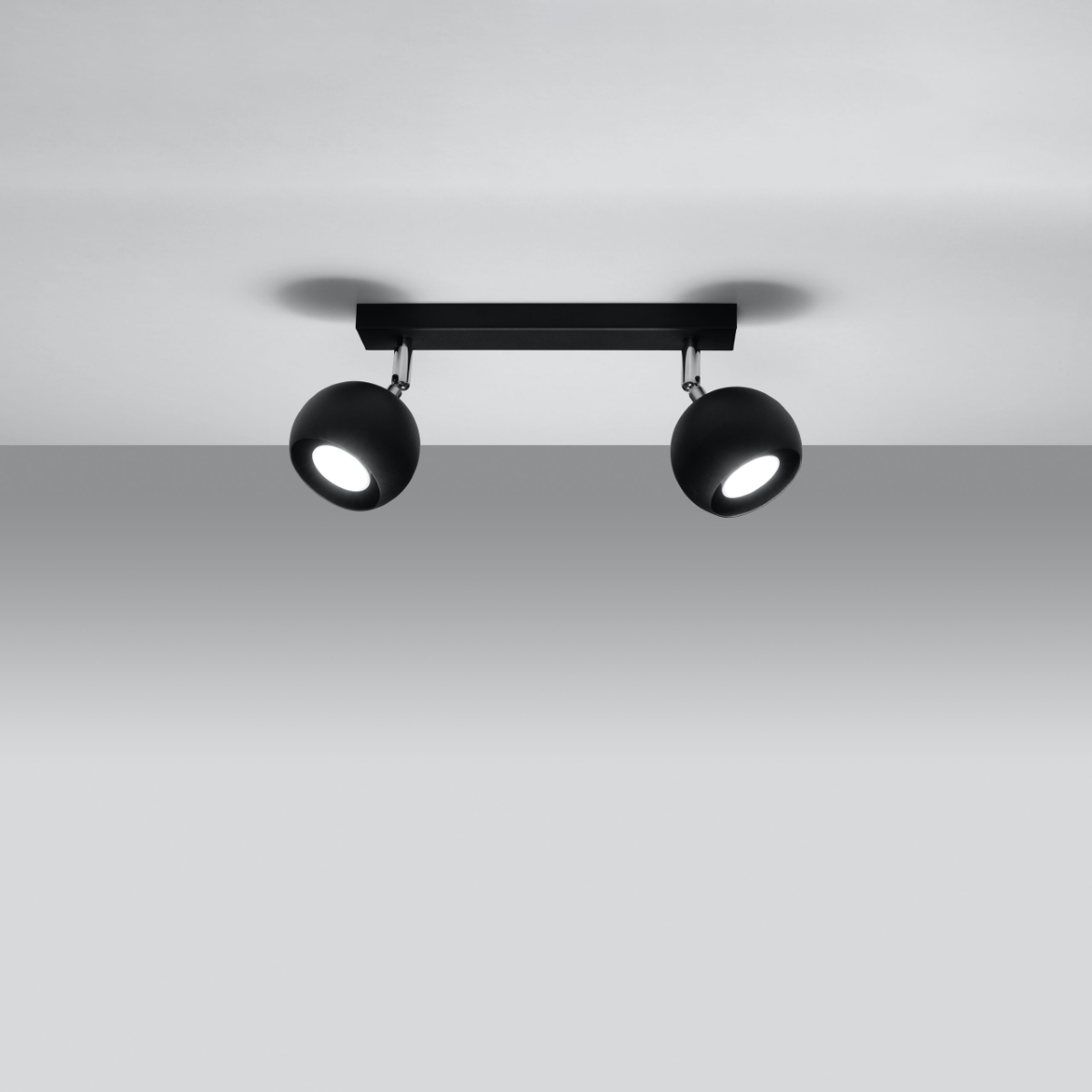 Stropna svetilka OCULARE 2 črna (30x10x16cm)