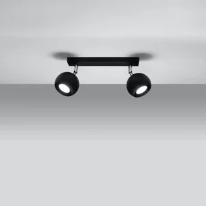 Stropna svetilka OCULARE 2 črna (30x10x16cm)