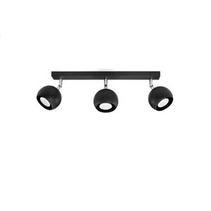 Stropna svetilka OCULARE 3 črna (45x10x16cm)