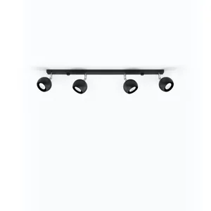 Stropna svetilka OCULARE 4L črna (80x10x16cm)