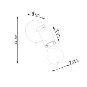 Stenska svetilka FORNES 1 črna (8x8x14cm)