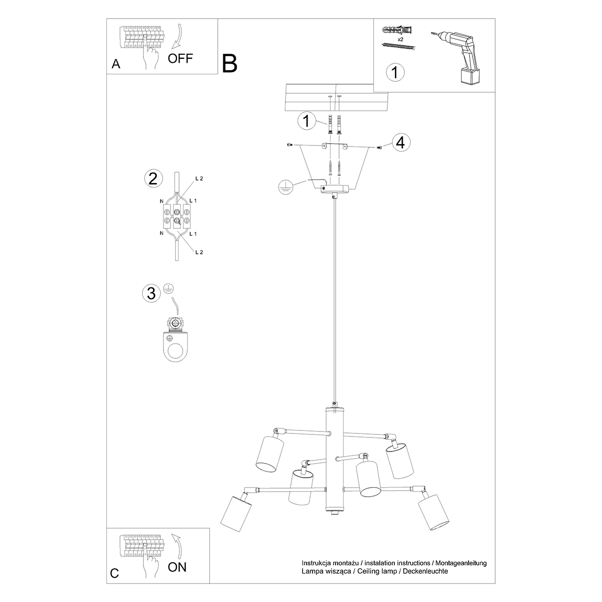 Lestenec LEMMI 6 bela (77x77x125cm)