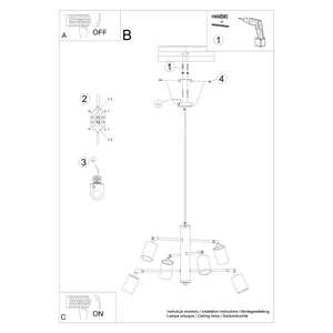 Lestenec LEMMI 6 bela (77x77x125cm)