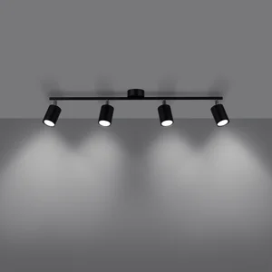 Stropna svetilka LEMMI 4L črna (100x24x20cm)