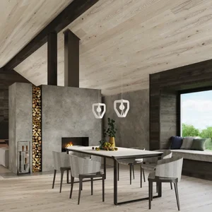 Obesna svetilka TRES bela (33x33x130cm)