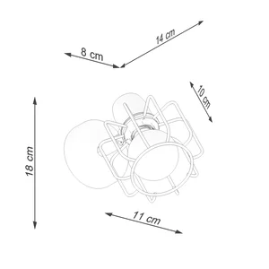 Stenska svetilka BELUCI 1 bela (14x15x18cm)