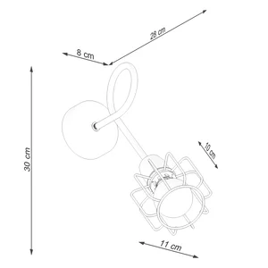 Stenska svetilka BELUCI 1S črna (15x28x30cm)