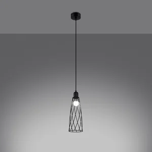 Obesna svetilka SUBA 1 črna (12x12x139cm)