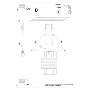 Stropna svetilka GIZUR (15x15x25cm)