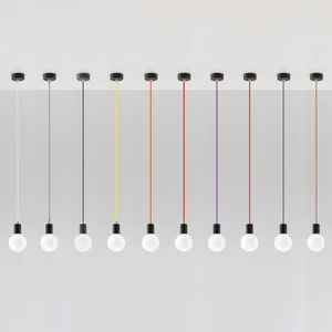 Obesna svetilka EDISON črna (8x8x106cm)