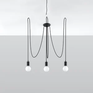 Lestenec EDISON 3 črn (300x300x150cm)