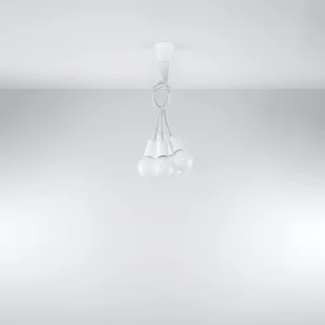 Obesna svetilka DIEGO 5 bela (25x25x90cm)