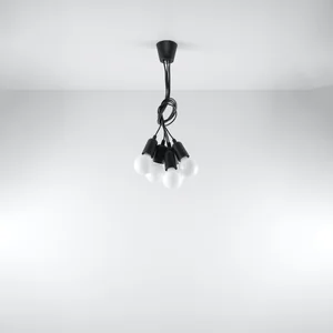 Obesna svetilka DIEGO 5 črna (25x25x90cm)