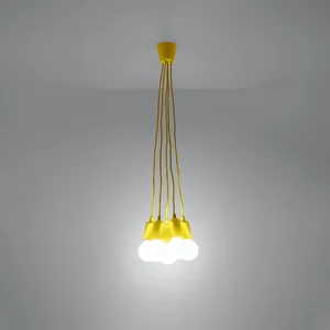 Obesna svetilka DIEGO 5 rumena (25x25x90cm)