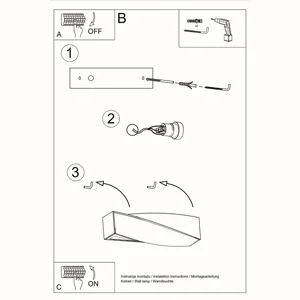 Stenska keramična svetilka SIGMA MINI (35x16x12cm)