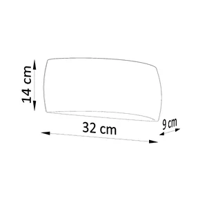 Stenska keramična svetilka PONTIUS siva (32x9x14cm)