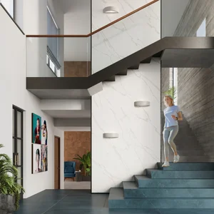 Stenska keramična svetilka ATENA siva (40.5x14.5x10cm)