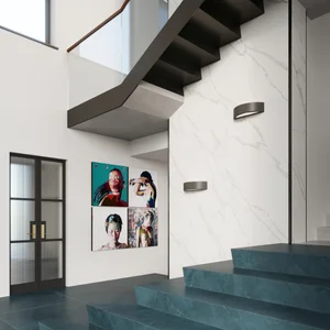 Stenska keramična svetilka ATENA črna (40.5x14.5x10cm)