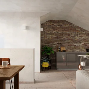 Stenska keramična svetilka LEO LINE (14x14x14cm)