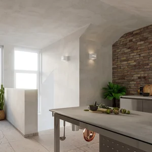 Stenska keramična svetilka LEO LINE (14x14x14cm)