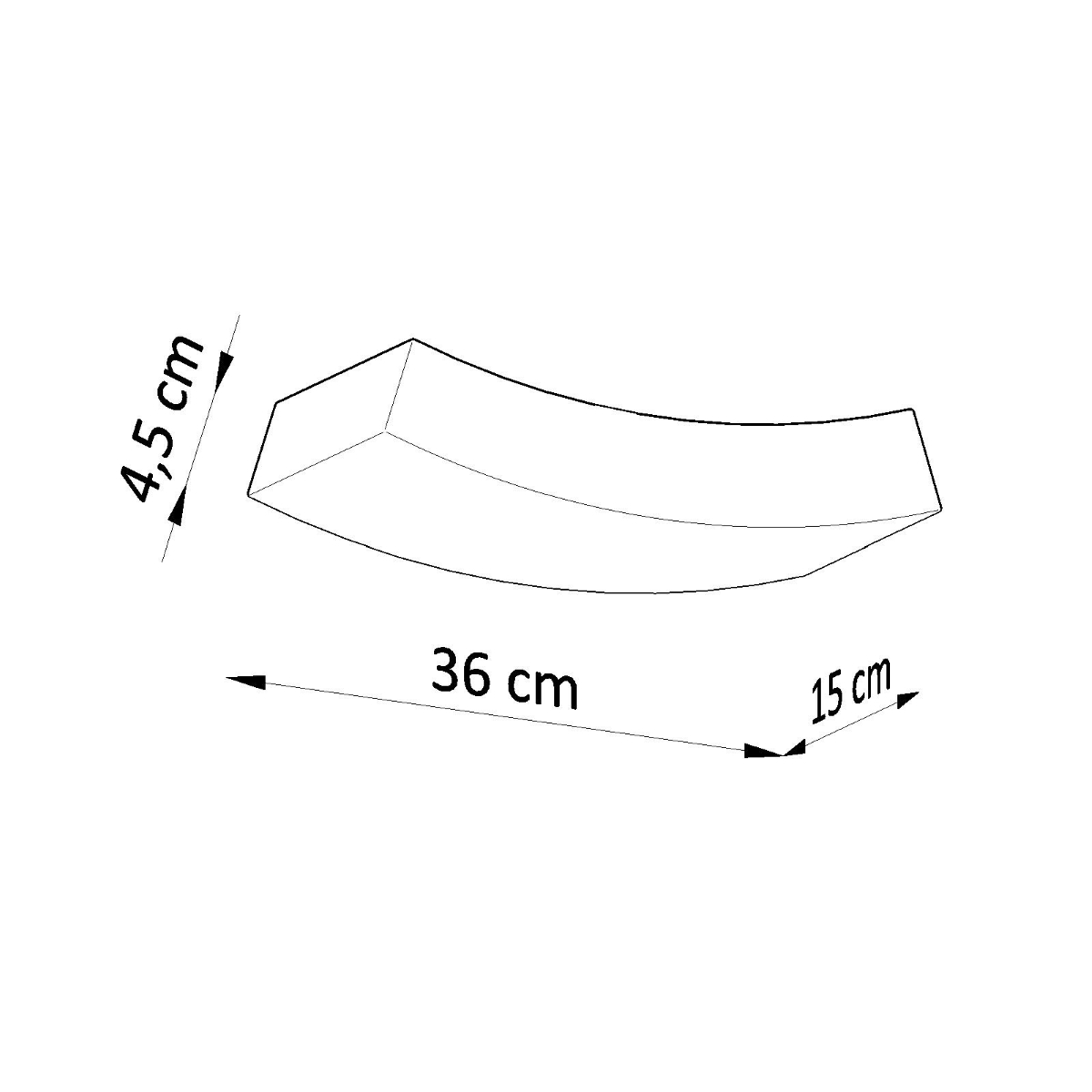 Stenska keramična svetilka HATTOR (36x15x4.5cm)