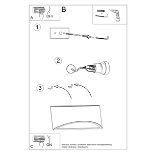 Stenska keramična svetilka VIXEN (31.5x9.5x14cm)