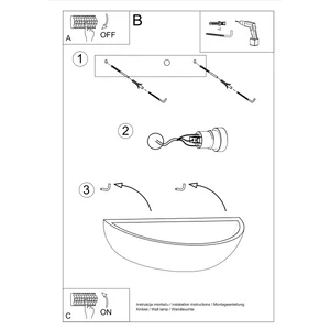 Stenska keramična svetilka OSKAR (34x16x8cm)