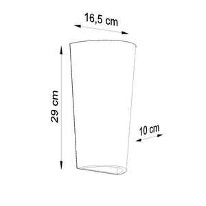 Stenska keramična svetilka LANA (16.5x10x29cm)