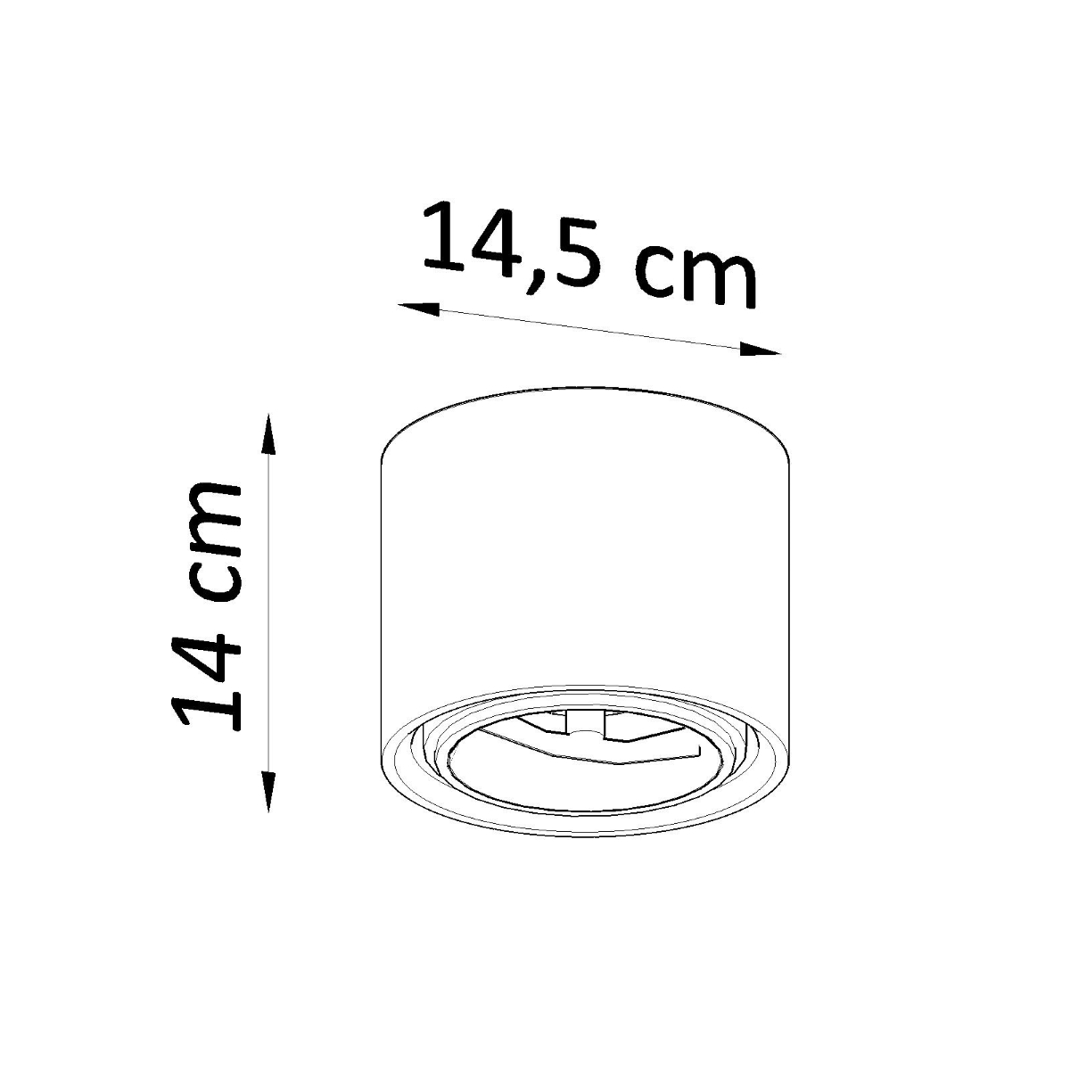 Stenska keramična svetilka KALU (14.5x14.5x14cm)