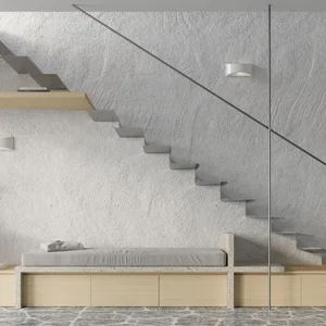 Lakirana stenska svetilka VIXEN beli sijaj (31.5x9.5x14.5cm)