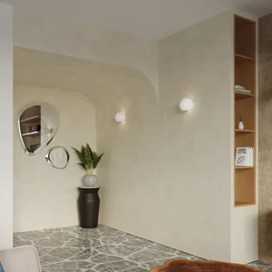 Lakirana stenska svetilka GLOBE belega sijaja (17x13.5x14.5cm)