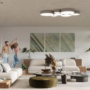 Stropna svetilka ARENA 35 siva (35x35x11cm)