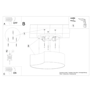 Stropna svetilka CIRCLE 1 bela (32x35x11.5cm)