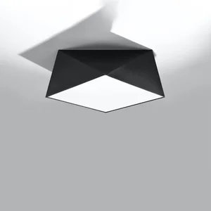 Stropna svetilka HEXA 35 črna (35x35x15cm)