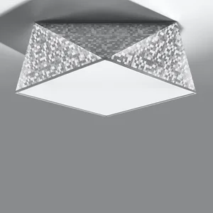 Stropna svetilka HEXA 35 srebrna (35x35x15cm)