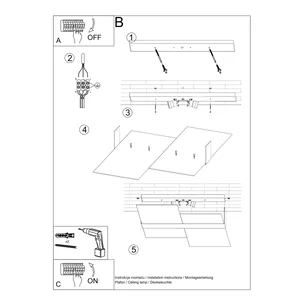 Stropna svetilka MASSIMO chrom (65x50x11cm)