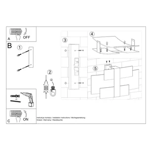 Stenska svetilka CELIA chrom (42x7x23cm)