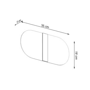 Stenska svetilka SALIA (35x5x18cm)