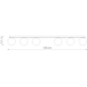 Stropna svetilka YOLI 6 bela (120x12x14.5cm)